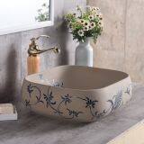 The Portable Hotel Use no Hole Delicate Ceramic Square Art Basin