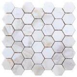 Hexagon Mosaic Calacatta Gold Bathroom Marble Mosaic thumbnail-3