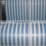 Waterproof and Sun-Blue-white Stripe pe Laminated Cheap FactoryTarpaulin Fabric