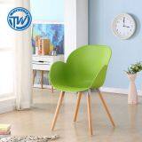 DC-6059M Topwell High Quality Plastic Chair Modern Dining Chair Leisure Chair With Wooden Legs thumbnail-3