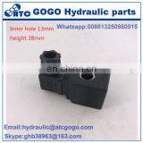 Hydraulic Lift Elevator Solenoid Valve Hydraulic Valve Coil Square AC220V DC24V Inner Hole 13 mm Height 38 mm thumbnail-5