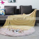 Custom Thread Knitted Super Soft Chenille Chunky Throw Blanket With Tassel For Travel thumbnail-2