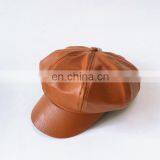 Children's Beret Autumn and Winter Girls Octagonal Hat British Retro Leather Hat Baby Painter Hat Boy Pumpkin thumbnail-5