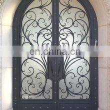 48 Inches Exterior Front Wrought Iron Main Front Door Design With Opening Window thumbnail-5