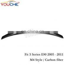 Carbon Fiber M4 Style Rear Trunk Spoiler for BMW E90 & E90 M3 Sedan 318i 320i 325i 330i 2005 - 2011 thumbnail-3