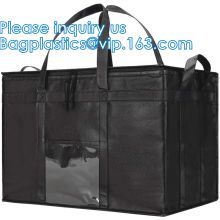 FREEZABLE LUNCH BAG, INSULATION ALUMINIUM FOIL BAG, THERMAL THERMO COOLER TOTE BAG, BENTO PICNIC