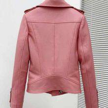 NEW FASHION 2022AW WOMEN'ECO LEATHER WASHED SYNTHETIC LEATHER JACKET thumbnail-2