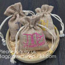 Brulap Candy Bags With String Birthday Wedding Party Gift Bags Jewlery Pouches DIY Craft Party Favor Jute Gift Bag Sack thumbnail-5