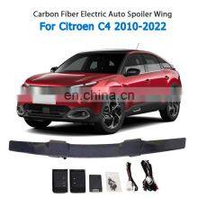 Hot Sale ABS Carbon Fiber Brake Light Spoiler Electric Car Rear Trunk Tail Boot Spoiler For Citroen C4 2010-2022
