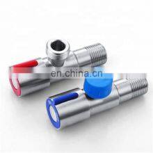 Stainless Steel 1/2 Brass Seat ms 3 Ways Ball Faucet Globe Stop Angle Valve for Hot Water Cold Water thumbnail-1