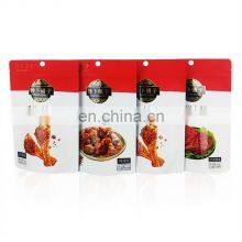 Printing Custom Heat Seal Food White Plastic Sealed Packaging UV Printing Three Side Frosted Stand up Bag With Zipper