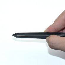 Anti Static Black Carbon Fiber Tweezers Plastic Tweezers Pointed Flat Head Elbow Round Head Wide Mouth Flat Head 93307 thumbnail-2