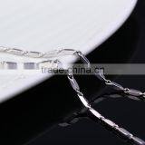 Yiwu Wholesale Jewelry Rhodium Plated Brass Chain Beautiful Oblong Shape Necklace thumbnail-3