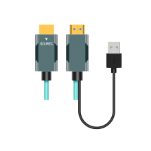 OEM Factory Wholesale 8K HDMI MPO Fiber Optic Extension Cable Kit-Detachable-300m-48Gbps