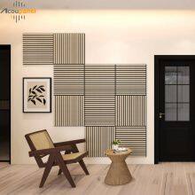 Modern Soundproof Acoustic Wall Panels MDF Wood Slatted 90% Noise Reduction Eco-Friendly SSize 600x600mm thumbnail-3