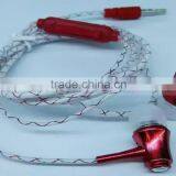 Metal Head Cheap Colorful Earphones Headset LED Flash Night Light Noctilucent Earphone With Clip Mic For Smart Phone thumbnail-6