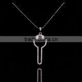 Latest Wholesale 925 Sterling Silver Key Pendant Necklace for Ladies thumbnail-2
