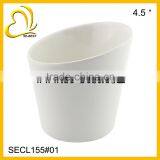 4.5" PURE WHITE PLASTIC VEGETABLES ROUND BOWL; ROUND BOWL thumbnail-1