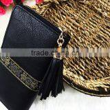 High Quality New Fashion Long Black Women Flower Leather PU Designer Wallet thumbnail-3
