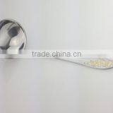 JZ049 Elegant Flower Handle 24 K Golden Plating High Qality Stainless Steel Soup Ladle