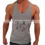 100 Cotton Gym Wear Bodybuilding Singlet Men Custom Printed Tank Top thumbnail-1