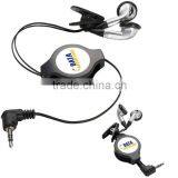 Retractable Earphone With Customs Imprint Epoxy Logo thumbnail-1