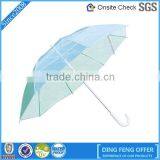 23"*8k Double Straight Rod 3D Transparent Auto Umbrella