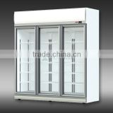 1000 - 1400 LITERS TRIBLE GLASS DOORS COMMERCIAL BEVERAGE SHOWCASE COOLER
