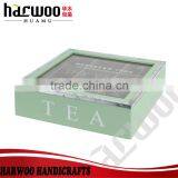 Brown Matte Effect Wooden Tea Box,6 Compartments Tea Box,custom Tea Box thumbnail-4