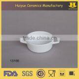 Ceramic Casserole Dishes, White Casserole With Ear thumbnail-1