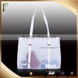 Popwide 2015 Wholesale Hot Design Transparent Ladies Mesh Bag of Big Size