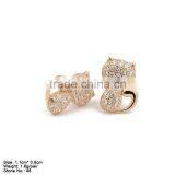 GZA2-019 AAA Cubic Zirconia Earring Made of 925 Sterling Silver Cute Little Cat Earring Stud thumbnail-2