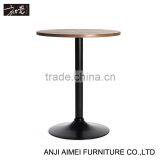 Antique Style Round Wood Coffee Table for Restaurant AM-6018 thumbnail-1