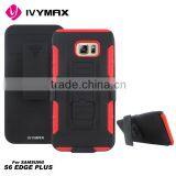 For Samsung S6 Edge Plus Robotic Holster Belt Clip Stand Hard Cover Case Accessories