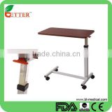 adjustable hospital patient dining table with wheels