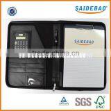 Cusom High Quality PU Leather a4 Portfolio Folder With Notepad and Calculator thumbnail-3