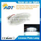 High Quality Canbus License Plate Lamp Super White 6000K for Astra With Emark