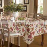 Poloyester Table Cloth/luxury Table Cloth/leaves Printed Table Cloth/ thumbnail-5