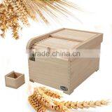 Japanese Paulownia Wood Rice Box With Slider Lid thumbnail-3