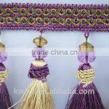 Double Color Polyester Curtain Tassel Fringe,tassels and Trimmings thumbnail-1
