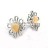 Part gold plated small stud stainless steel gold earring designs latest earring design top design earring wholesale (LE3206)