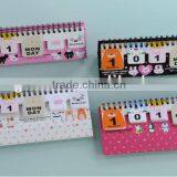 Creative Desk Calendar Designs/ Cute Mini Funny Calendar With Stand
