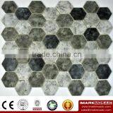 IMARK 3D Inkjet Printed Cement tile liked Glass Mosaic Tile For Luxury Tile/Wall Decoration/ Code IH6-002 Hexagon Tile