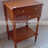7420# Wooden Telephone Table with three drawers