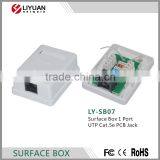 LY-SB07 Surface Box 1 Port UTP Cat.5e PCB Jack Surface Mount outlet Box