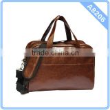 Custom Men PU Leather Travel Bag