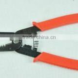Red Plastic Handle Locking 10-18 AWG Cable Wire Stripper Cutter Pliers Black thumbnail-2