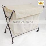 Hottest Home Use Foldable 3 Lattices Canvas Laundry Bag thumbnail-5