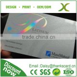 Free Design~~~!!! Plastic silver card/PVC guarantee card/laser silver foil card