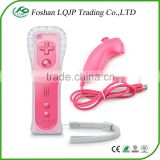 For Nintendo Wii Remote controller with Nunchuck Built in Motion Plus Pink